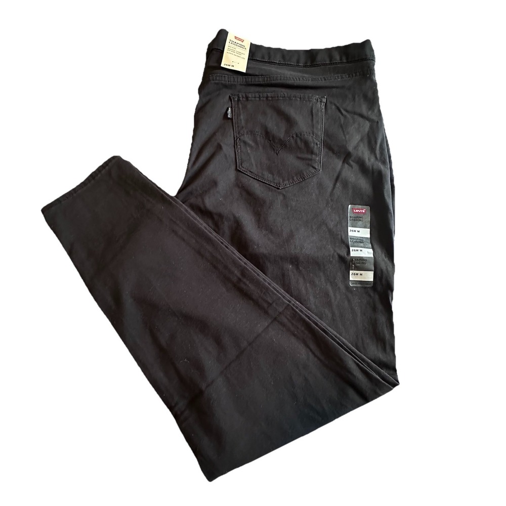 Levi's Womens 26W Black Shaping Leggings Pull On Pants Stretch Slimming‎ NEW